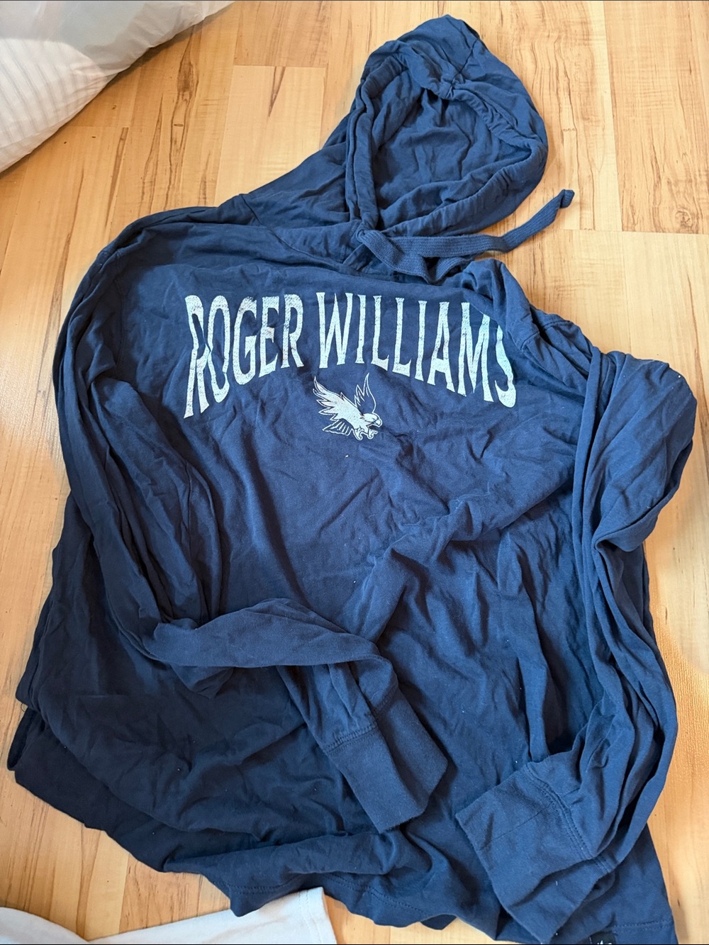 Roger Williams Navy Hoodie with Graphic